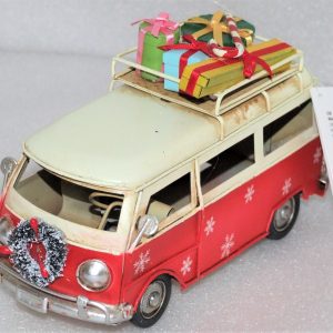 Tin Vintage VW Volkswagen Combi Christmas Edition