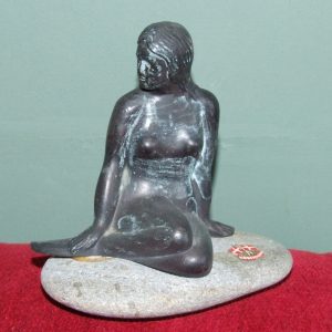 Kobenhavn Copenhagen Bronze Mermaid on Stone Souvenir