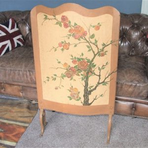 Vintage French Fire Screen - Hand Painted