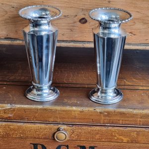 Martin Hall M H & Co. Plated Vase Pair