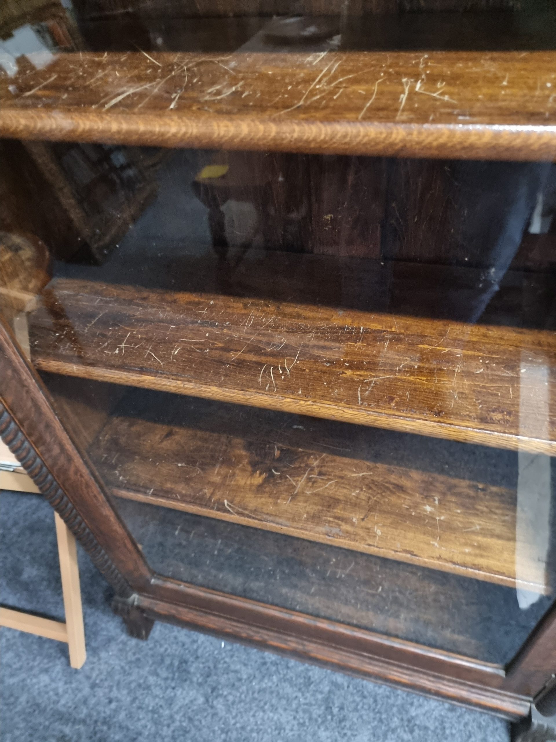 Glazed Oak Bookcase C19th - Image 2