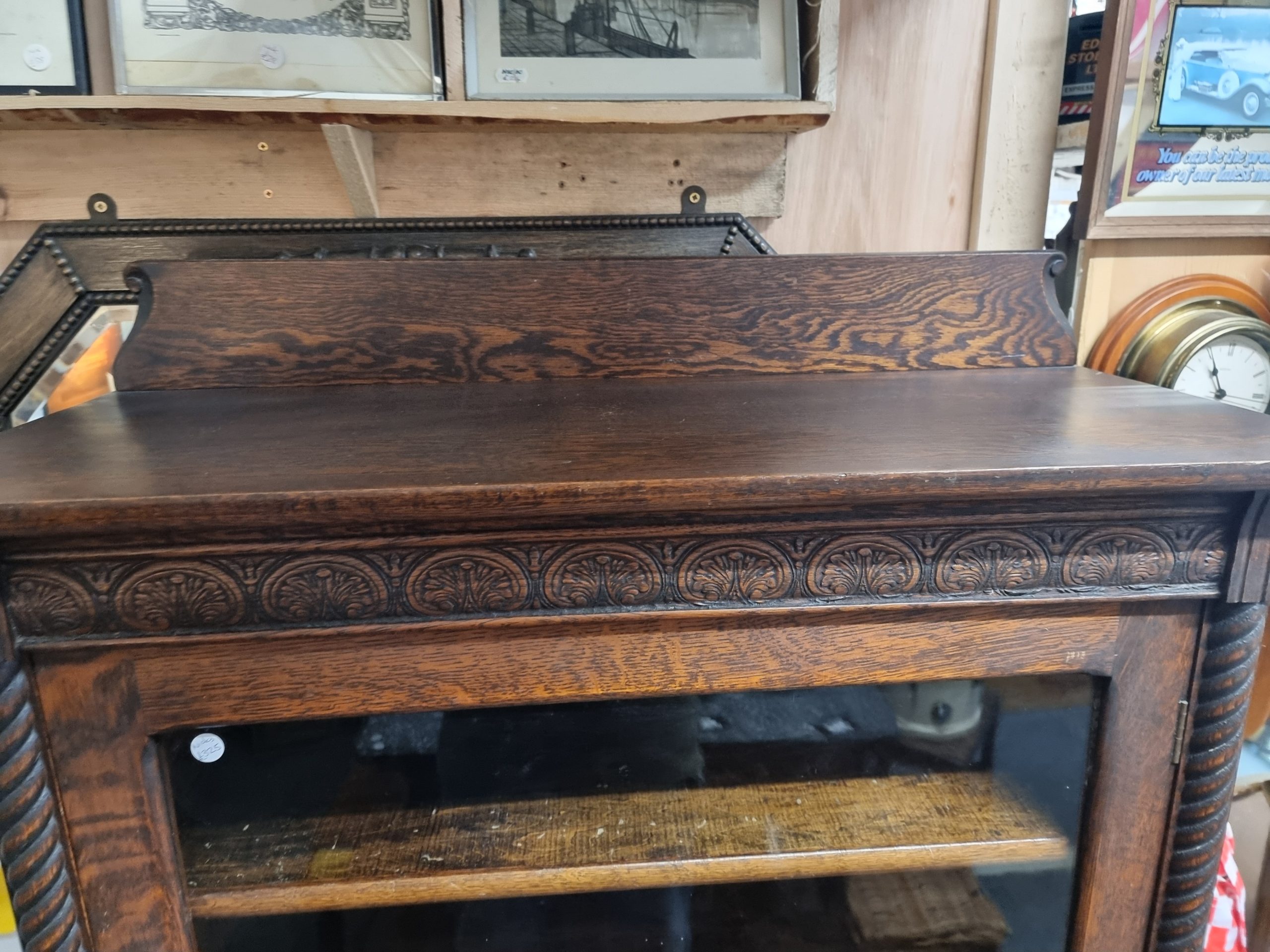 Glazed Oak Bookcase C19th - Image 3