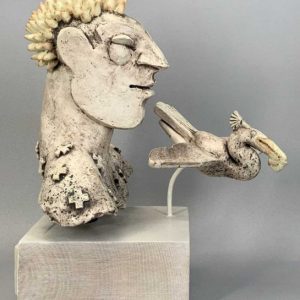 ALAN SIDNEY Studio Stoneware Figure Sculpture